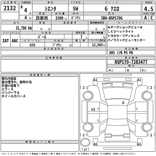 TOYOTA SIENTA 2022